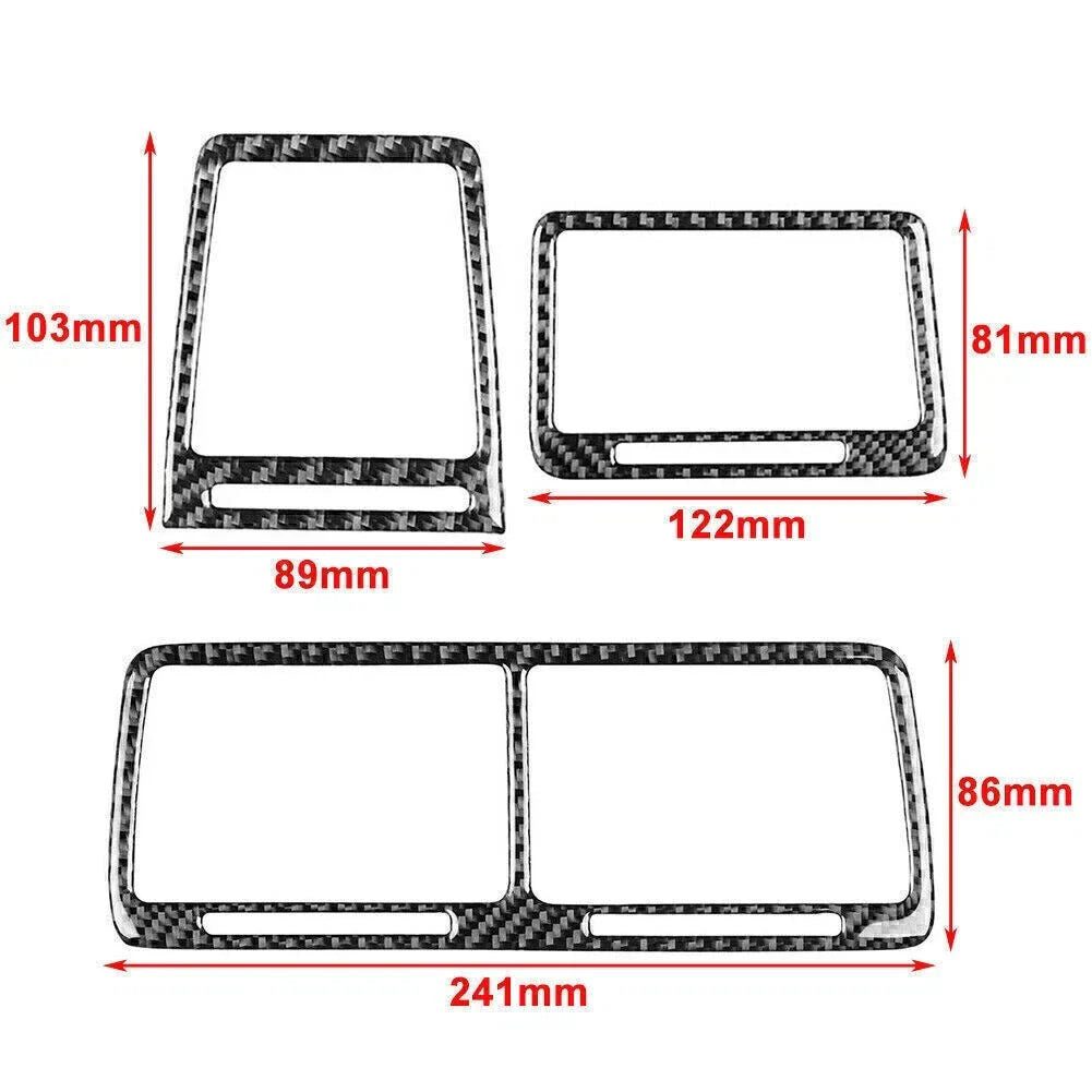 Carbon Fiber Interior Air Vent Outlet Cover Trim for Dodge Challenger (2008-14)