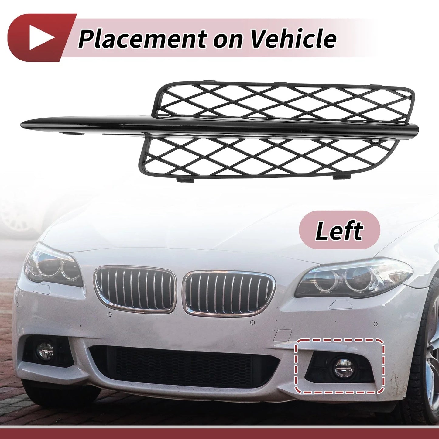 Fog Light Grill Front Left for BMW X5 (2007 - 2010)