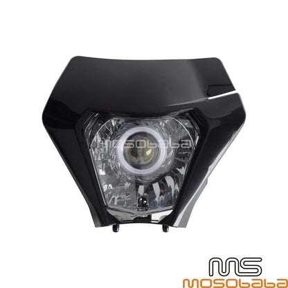 Enduro Dirt Bike LED Headlight Fairing for 200-450 EXC Six Days KX KLX WR YZ (200-2023)