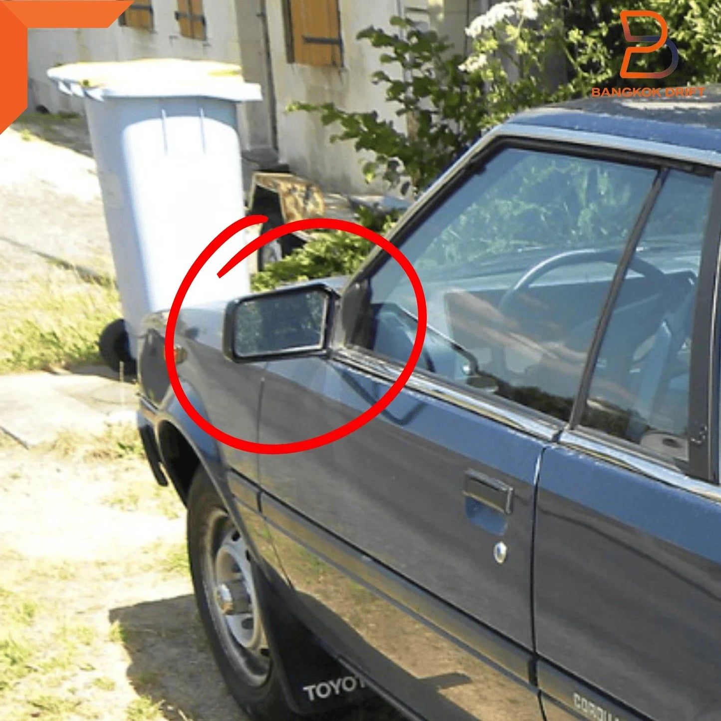 Manual Adjust Side View Mirrors for Toyota Corolla DX KE70 AE80 E82 (79-87)