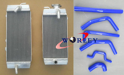 Aluminum Radiator + Green Hose for Kawasaki KXF250 KX250F (2009-2011)