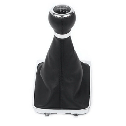 6-Speed Manual Gear Shift Knob w/ Boot Cover for VW Passat B6 (2005-2010)