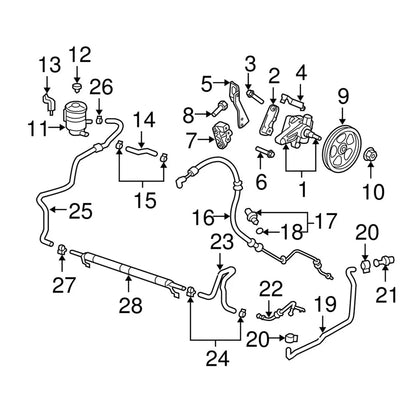 Tank Power Steering Oil for Acura MDX (2007-2013)