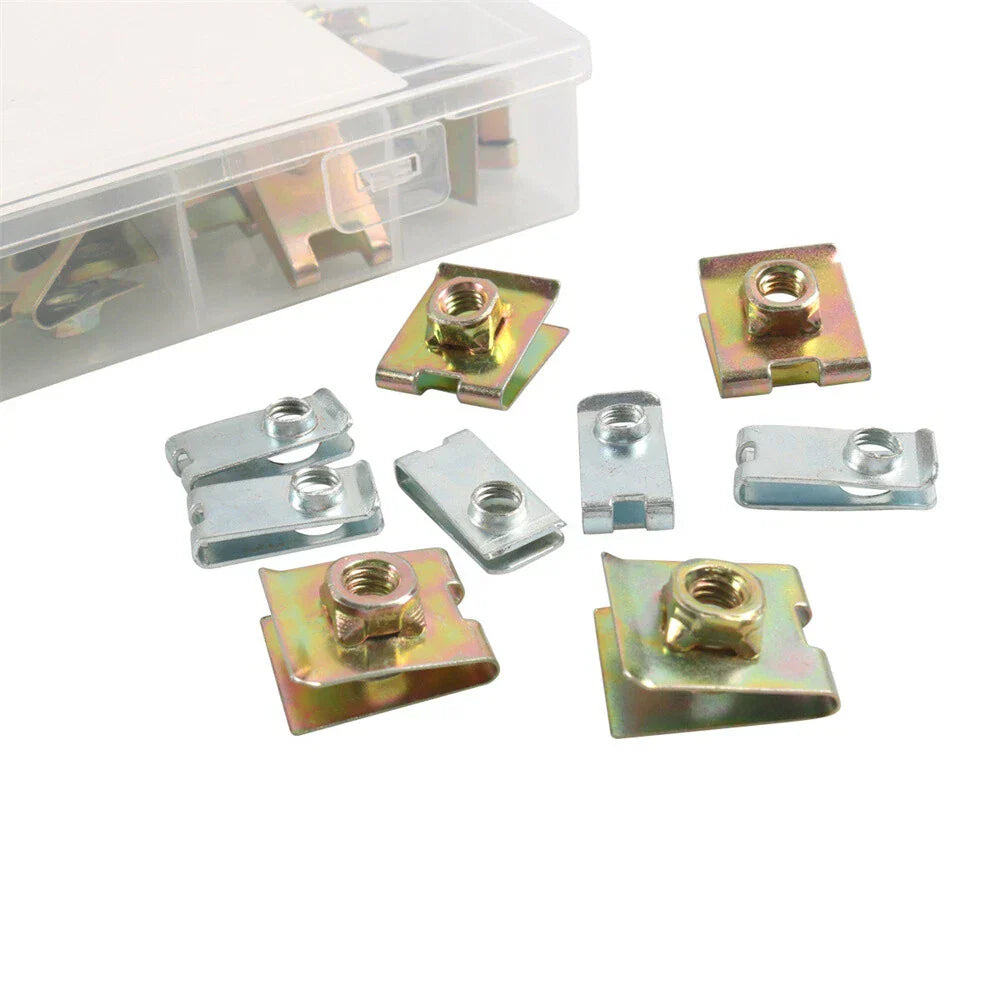 Metal U-Type Base Fender Bumper Fastener Clips for 70X