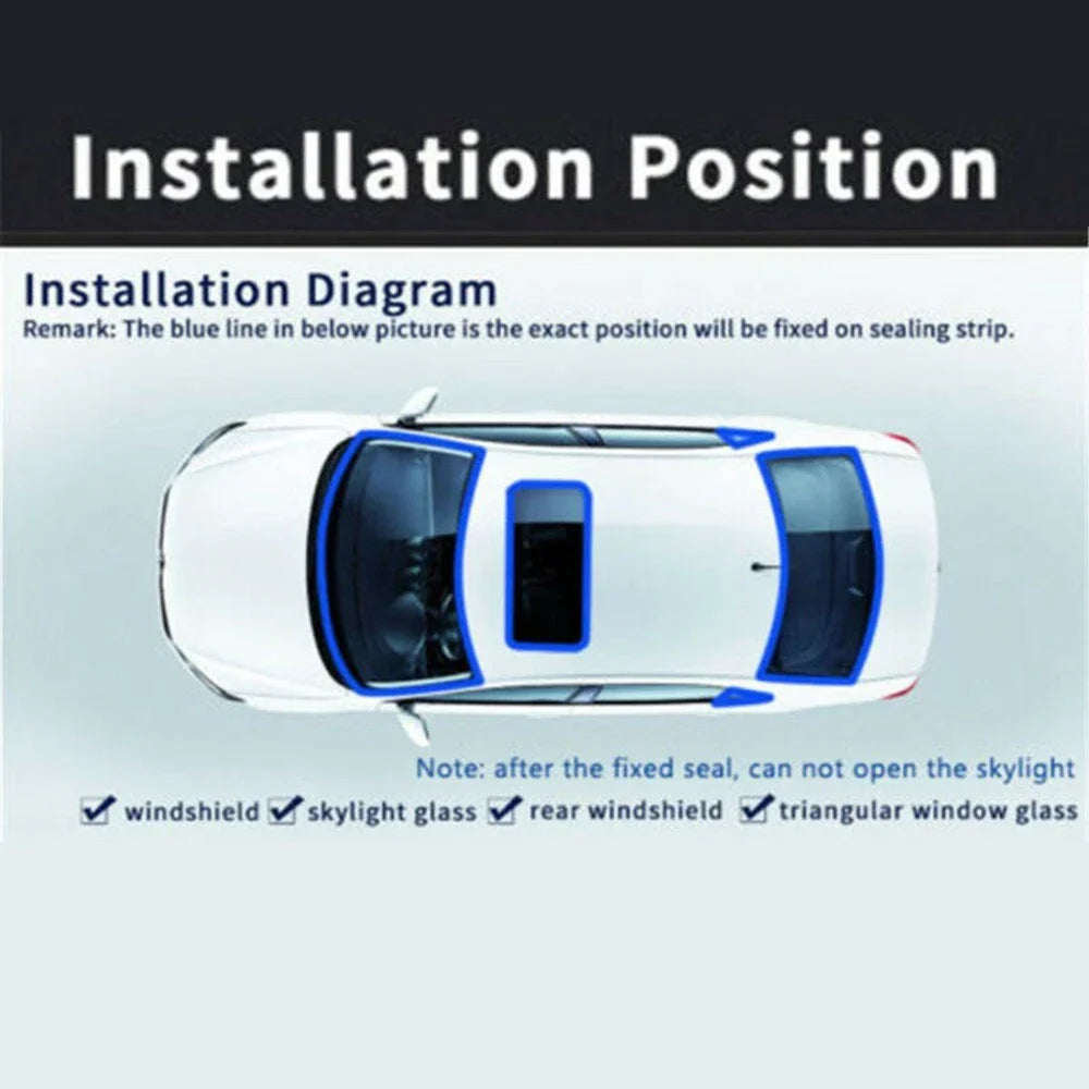 Windshield Seal Rubber Sunroof Glass Strip Roll for Car Accessory
