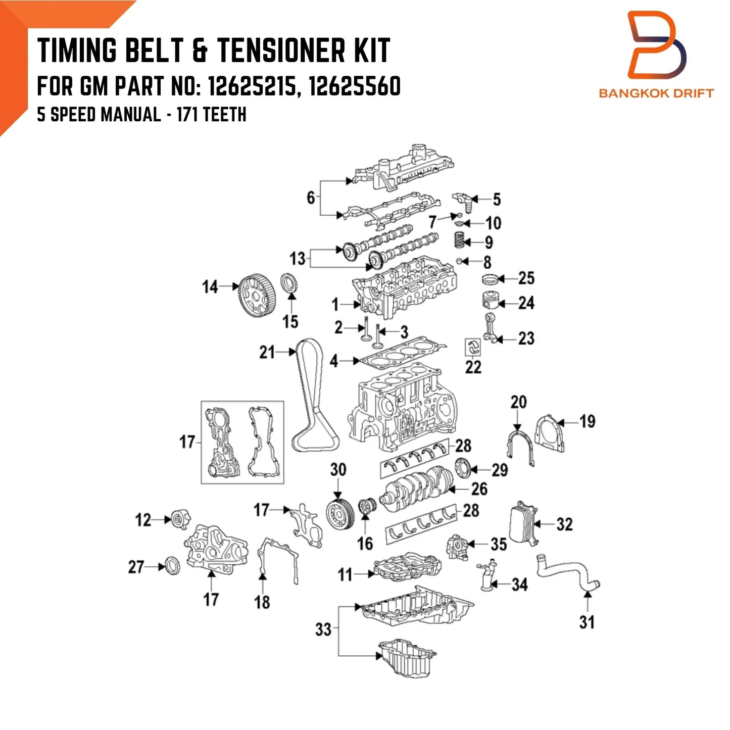 Timing Belt Tensioner for Holden Colorado 7 (2012-2015)