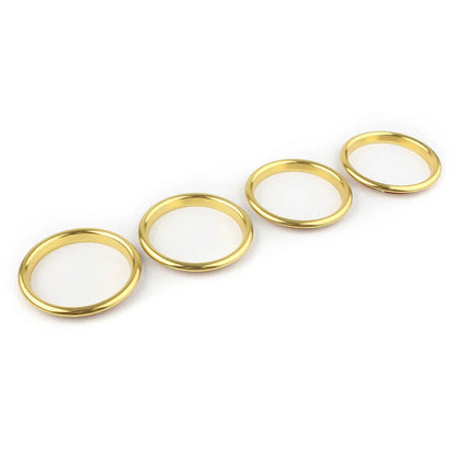 Air Vent Outlet Ring Covers 4 x for Audi A3 8V Stainless Steel Yellow (2012-2019)