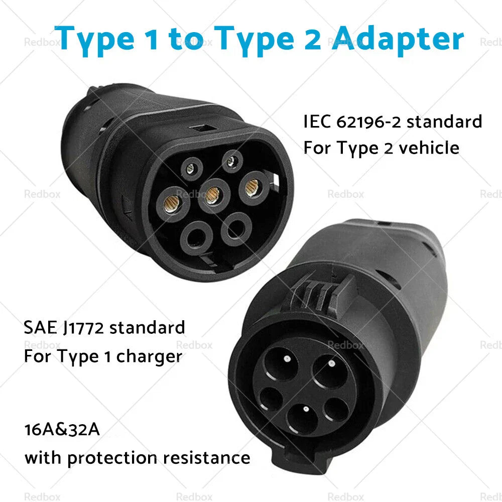 32A J1772 Type 1 to Type 2 EV Adapter for Audi A3 (2013-2020)