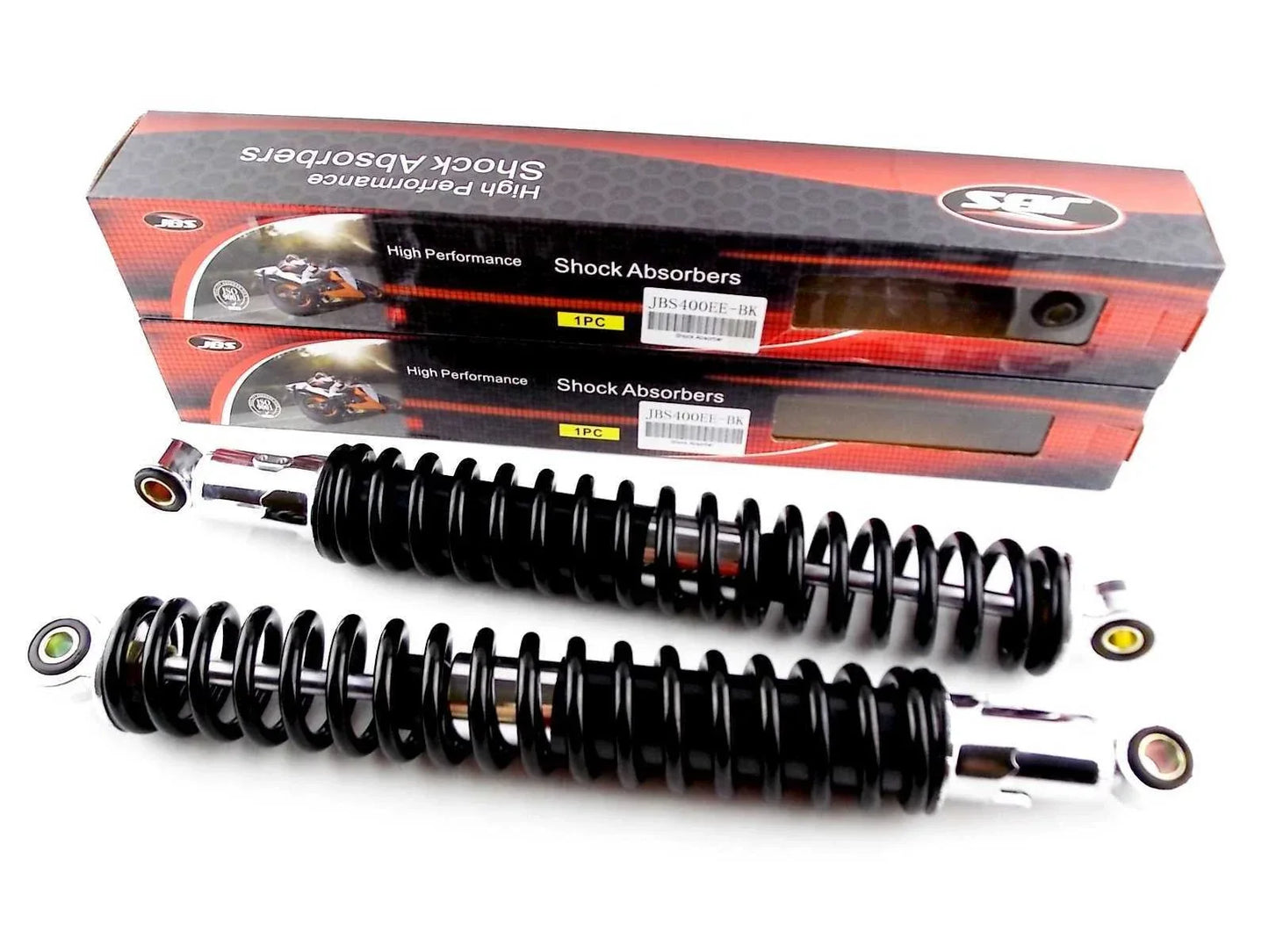 400mm Black/Chrome Rear Shock Absorbers for Suzuki DR400