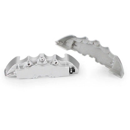 3 x Silver 3D Front Rear Disc Brake Caliper Covers for Universal Car Truck