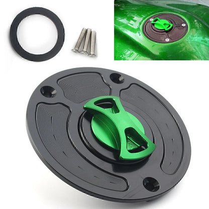 Aluminum Keyless Fuel Gas Tank Cap Cover for Kawasaki ZX10R ZX9R (2004-2023)