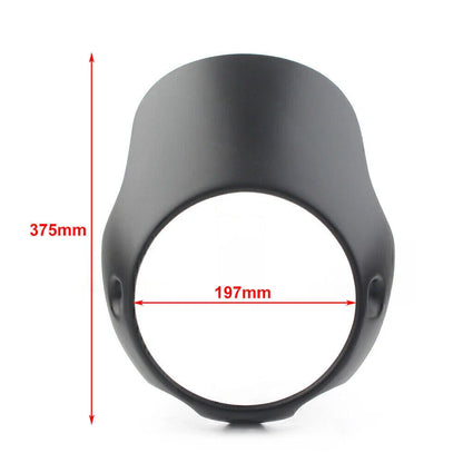 7" Matte Black Front Headlight Fairing Cover for T100 T12