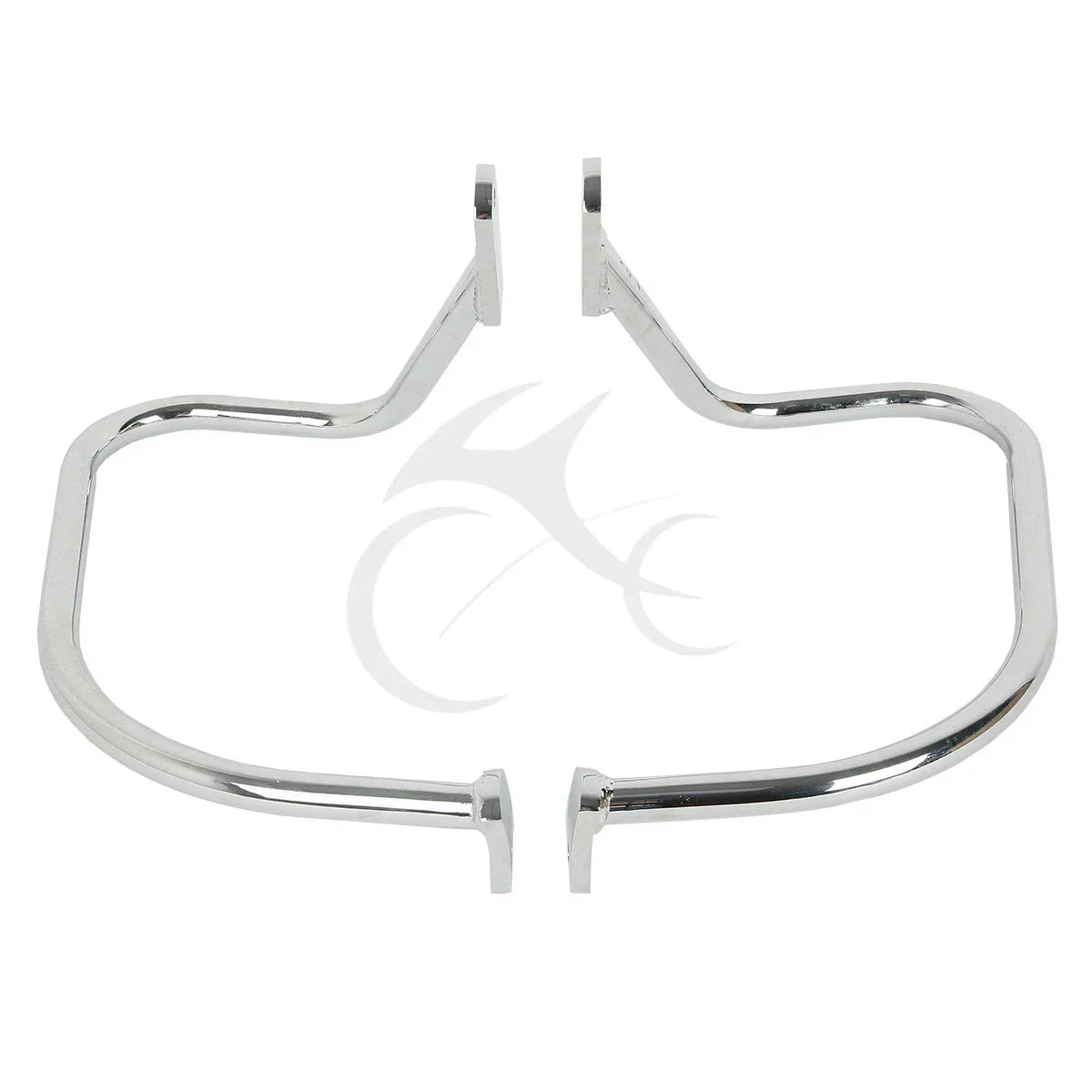Black Chrome Rear Saddlebag Guard Bar for Harley Softail Heritage (1997-1999)