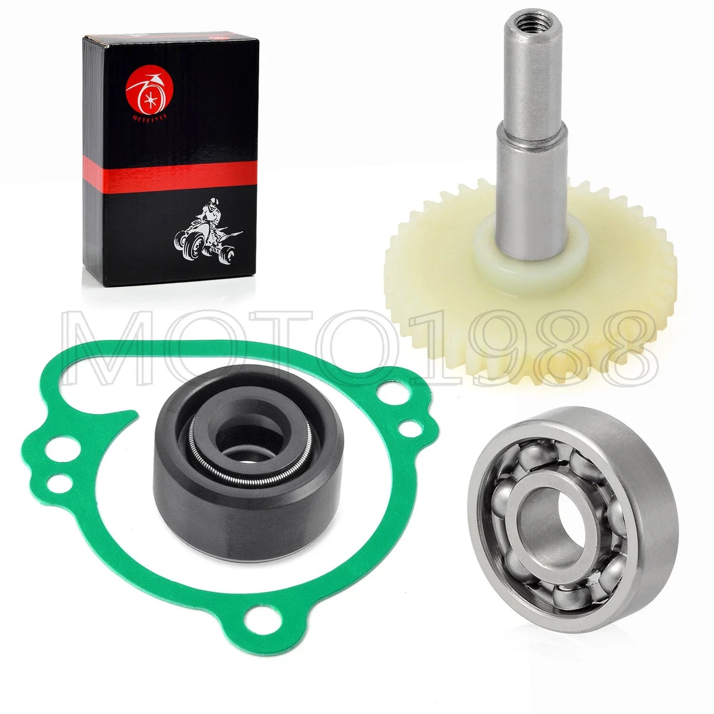 Water Pump Impeller Gear Rebuild Kit for Kawasaki KX80 KX85 KX100 (1983–2003)