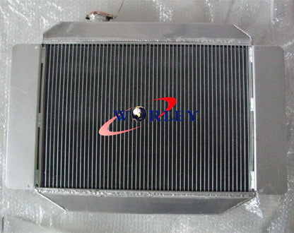 Aluminum Radiator & Fan for Holden HR HK HT HG 6Cyl Auto/Manual (66-71)