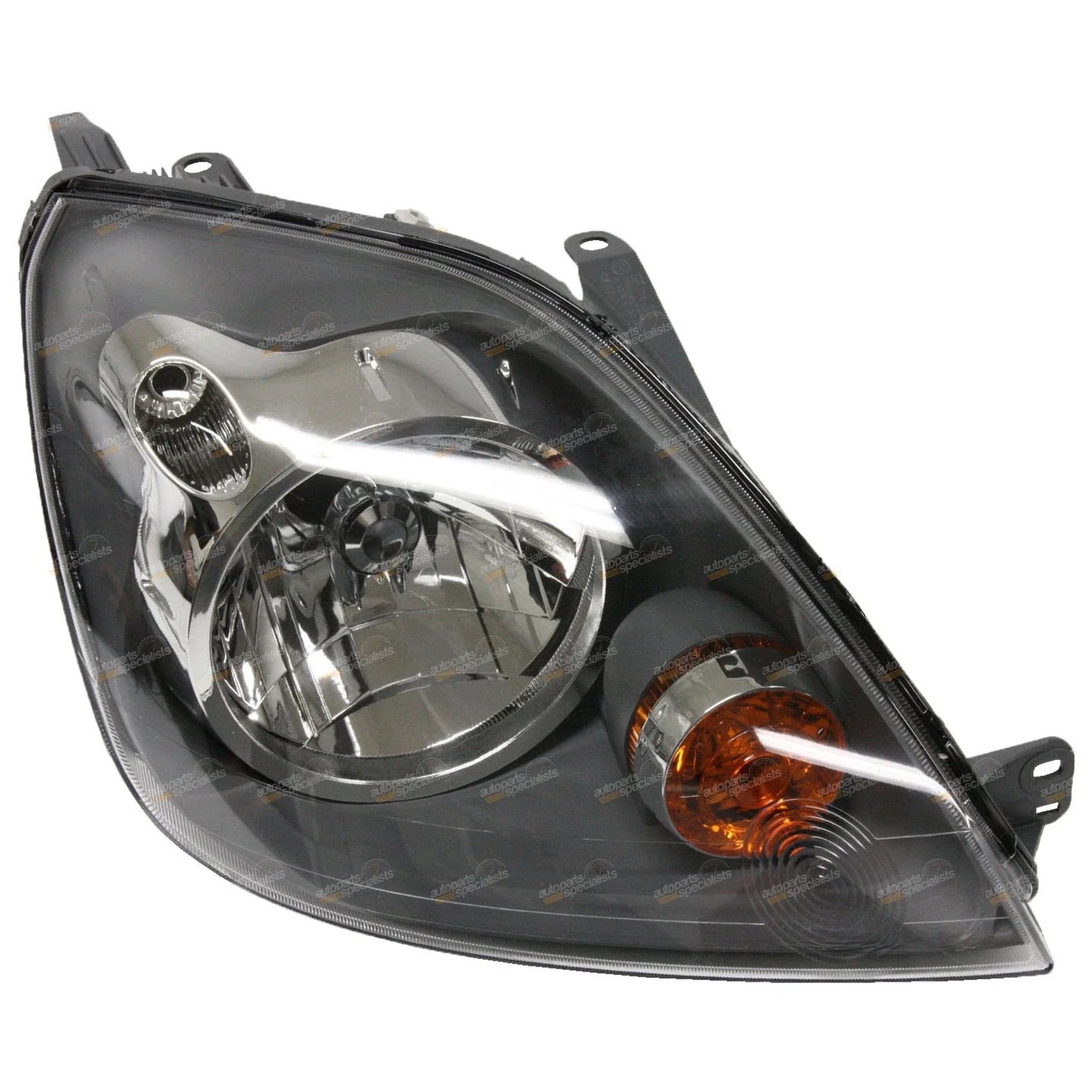 L/R Black Headlight for Ford Fiesta (2005-2008)