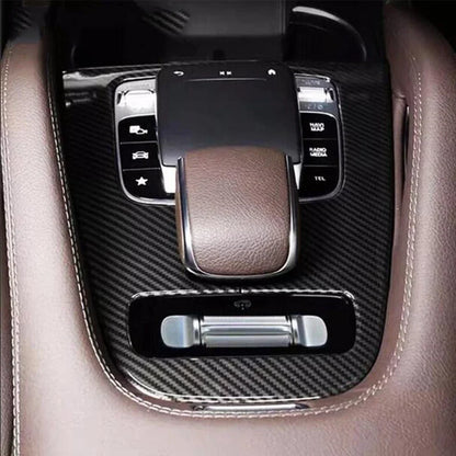 Carbon Fiber ABS Central Gear Shift Panel Trim for Mercedes Benz X167 W167 (2020-2023)