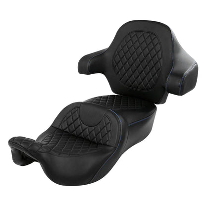 Driver Passenger Seat Backrest Pad for Harley Touring Road Glide (2014-2023)