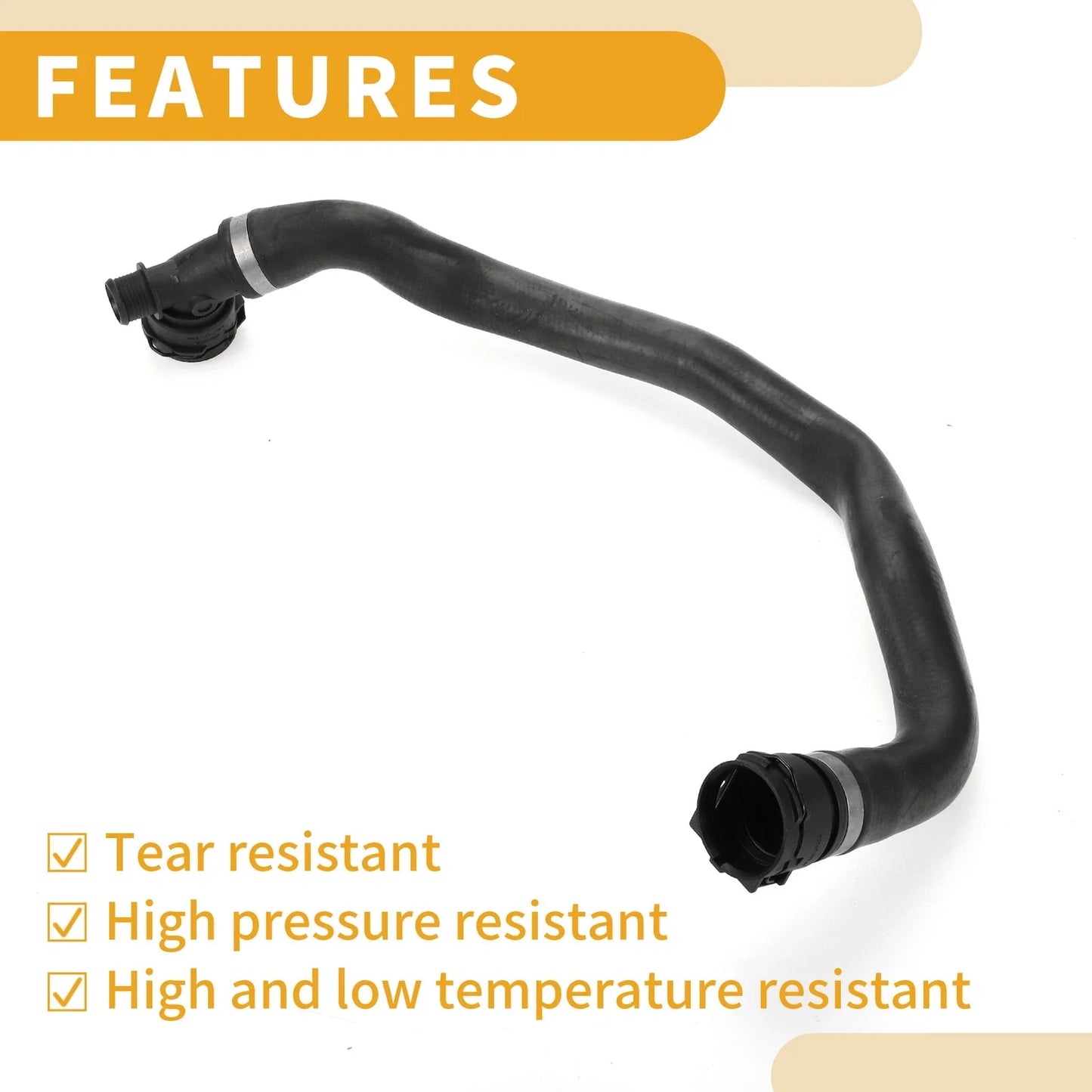 Radiator Hose for BMW X1/X2 Rubber Black (2016-2020)