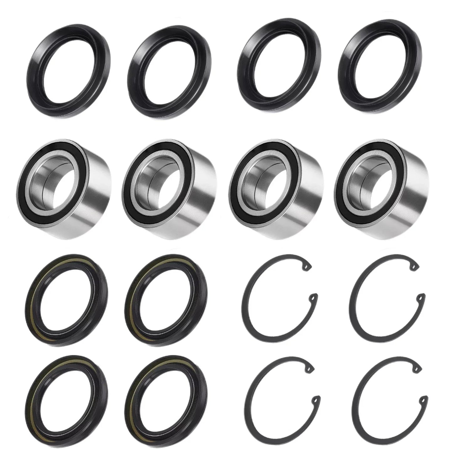 Rear Wheel Bearings Seals Kit 4x for Honda Rincon TRX650FGA (2004–2005)