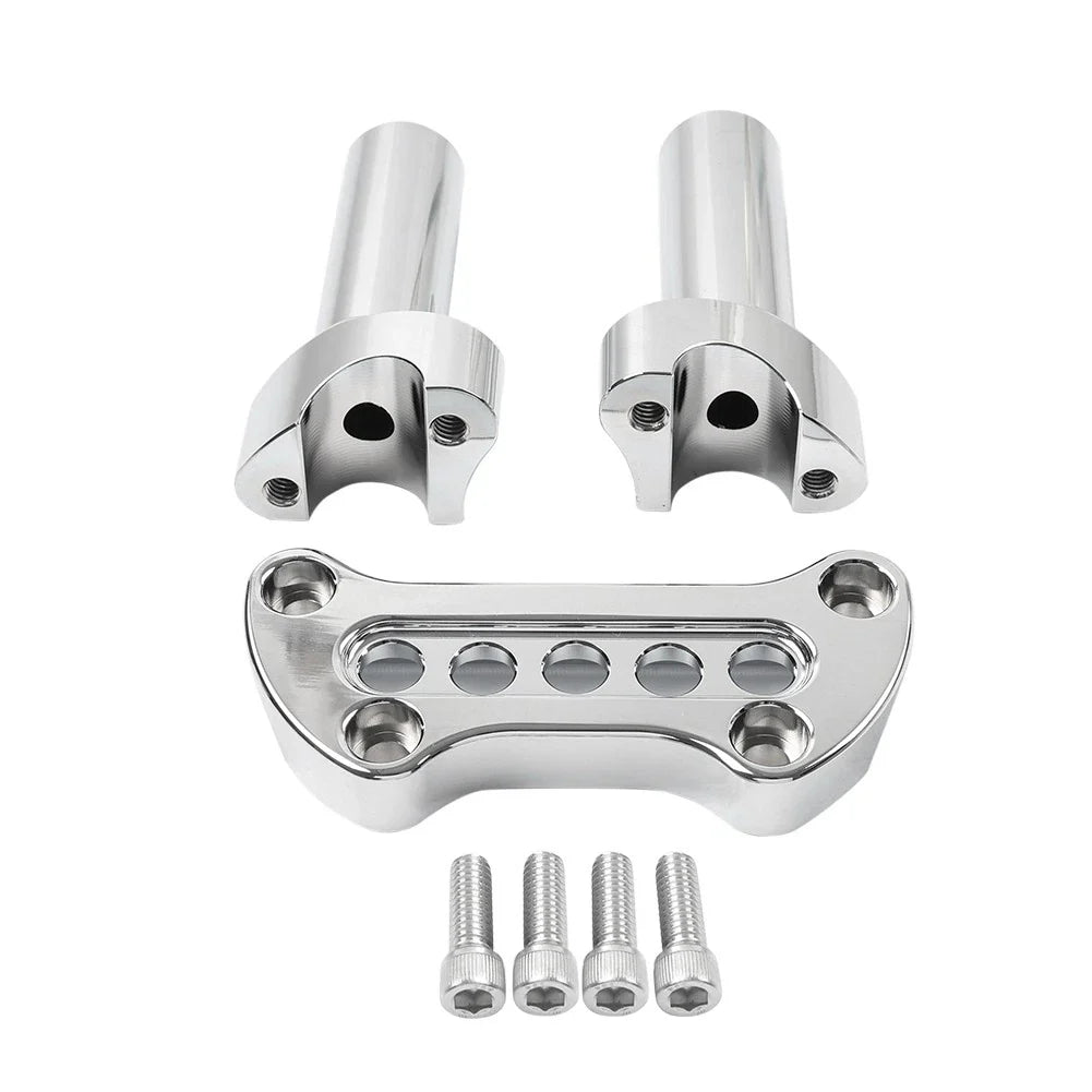 4" Chrome Handlebar Riser 1" Top Clamp for Harley Road Glide Softail (2001-2023)