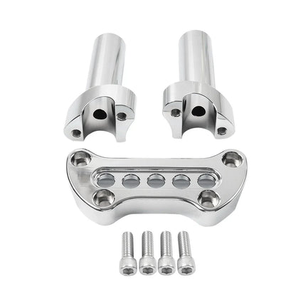 4" Chrome Handlebar Riser 1" Top Clamp for Harley Road Glide Softail (2001-2023)