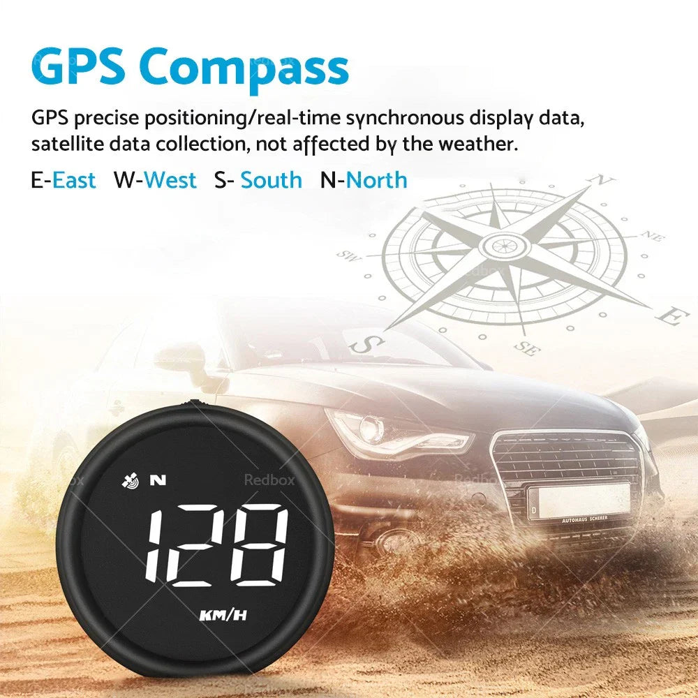 Digital Speedometer GPS Head-Up Display for Car - MPH/KM Overspeed Alarm