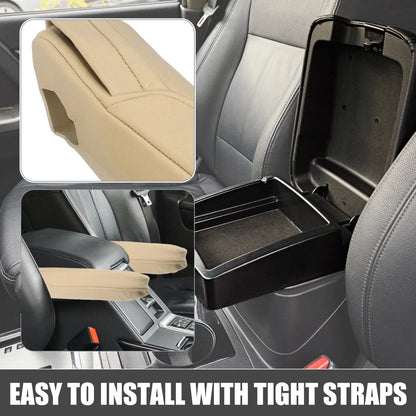 Car Armrest Covers 2 x Light Brown for Honda Odyssey (2012-2017)