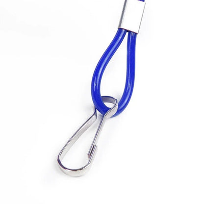 Lanyard Safety Rope 2 x Floating Safety Ropes Blue Spring Hook for Boats