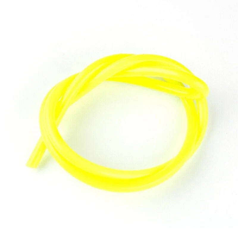 1 x Motorcycle Fuel Hose Replacement Yellow Tube Flexible Clamp 1m Pipes