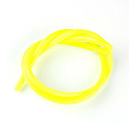 1 x Motorcycle Fuel Hose Replacement Yellow Tube Flexible Clamp 1m Pipes