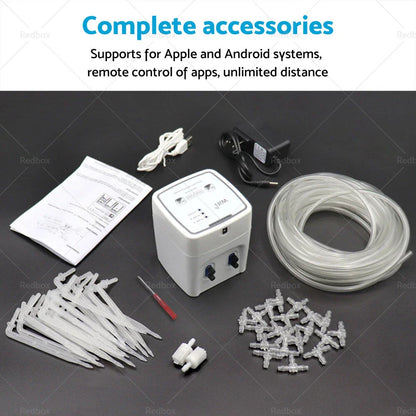 Double Pump Automatic Water Drip System for Mobile App Control