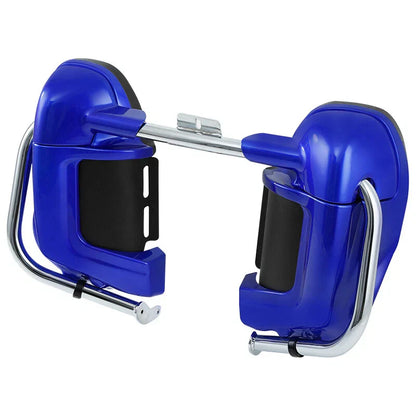 Lower Vented Blue Fairings & Engine Guard Bar for Harley Touring (1997-2008)