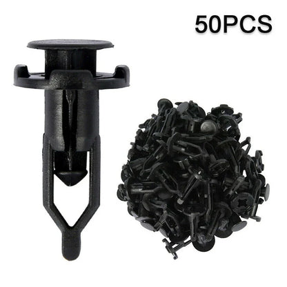 50x9mm Bumper Splash Shield Hood Engine Push Clip Rivet for Ford