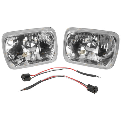 2 x Reflective Lenses 200mm x 142mm Headlight H4 Conversion + Park MakeModel