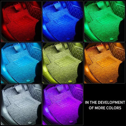RGB Music Voice Control Floor Atmosphere Light for Car