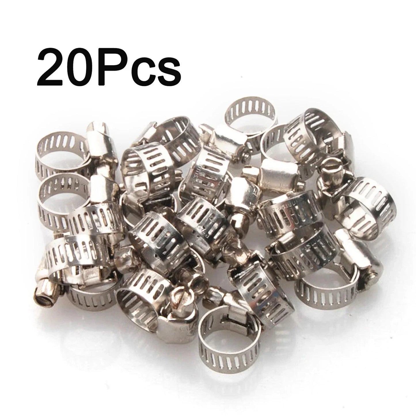 Stainless Steel Clips Drive Hose Clamps Silver Accessories