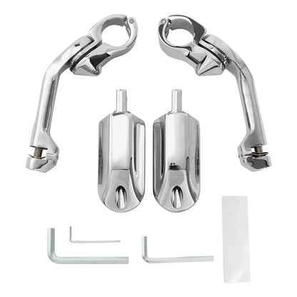 1 1/4" Pegstreamliner Long Angled Highway Engine Guard Footpeg Mount for Harley