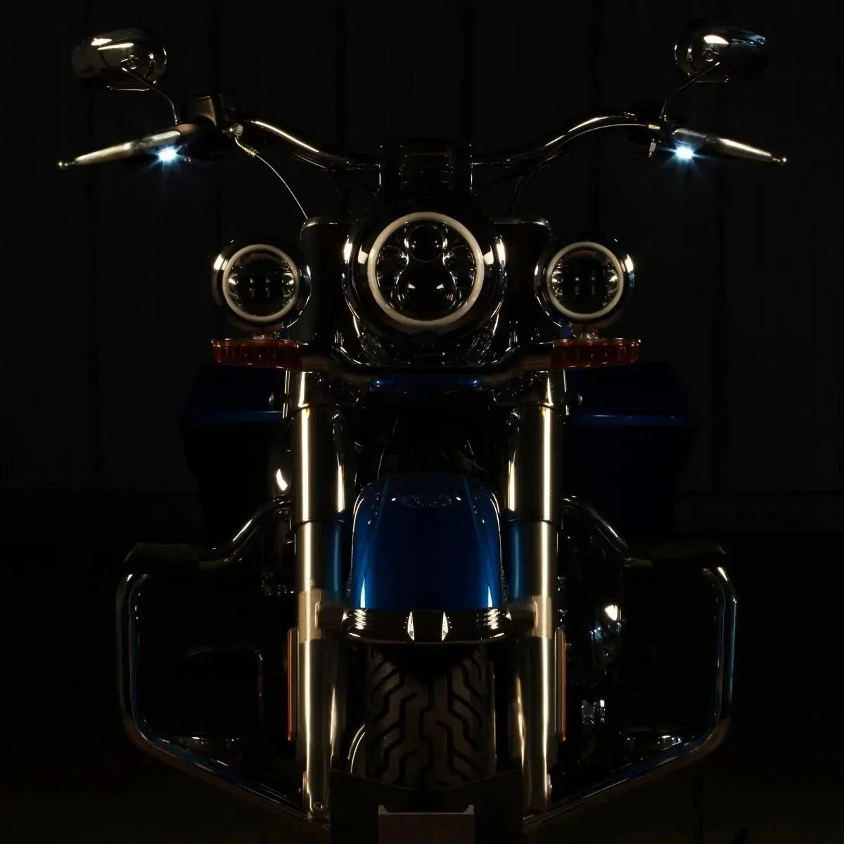 CNC Cut LED Mini Turn Signal Lights for Harley Dyna