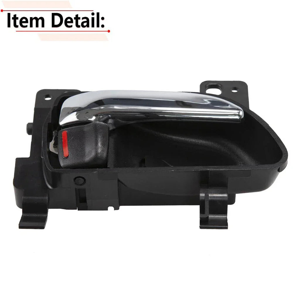 Black Inside Right Door Handle with Chrome Lever for Subaru Toyota