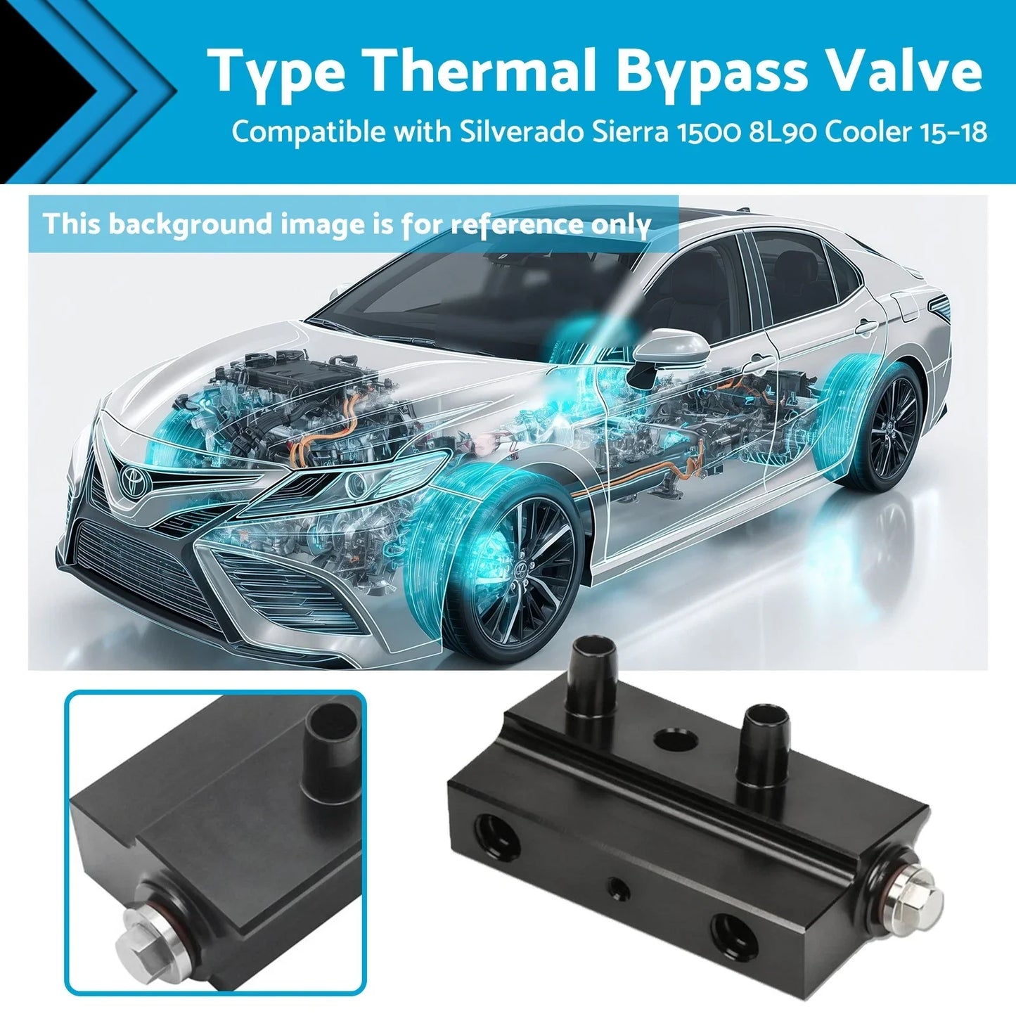 Thermal Bypass Valve for Silverado Sierra 1500 8L90 Cooler (2015-2018)