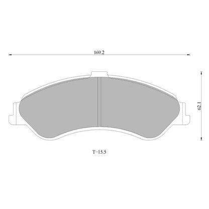 Front Disc Brake Pad Set for Falcon AU Series 2 & 3 Fairmont Fairlane LTD