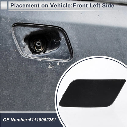 Front Left Bumper Headlight Washer Nozzle Cover Cap for BMW 335i GT Unpainted