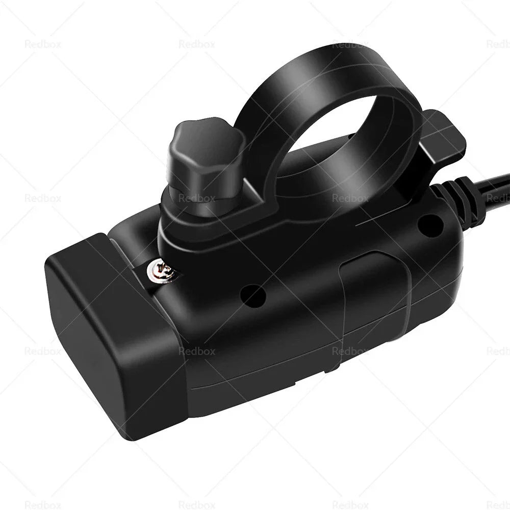 Dual USB Fast Charger Socket with LED Voltmeter for Motorcycle
