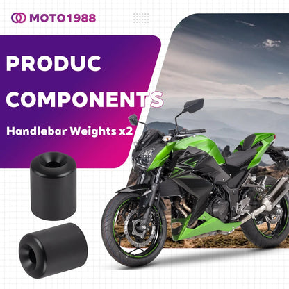 2Pcs Handlebar Weights for Kawasaki Ninja 500R EX500D (1997–2009)