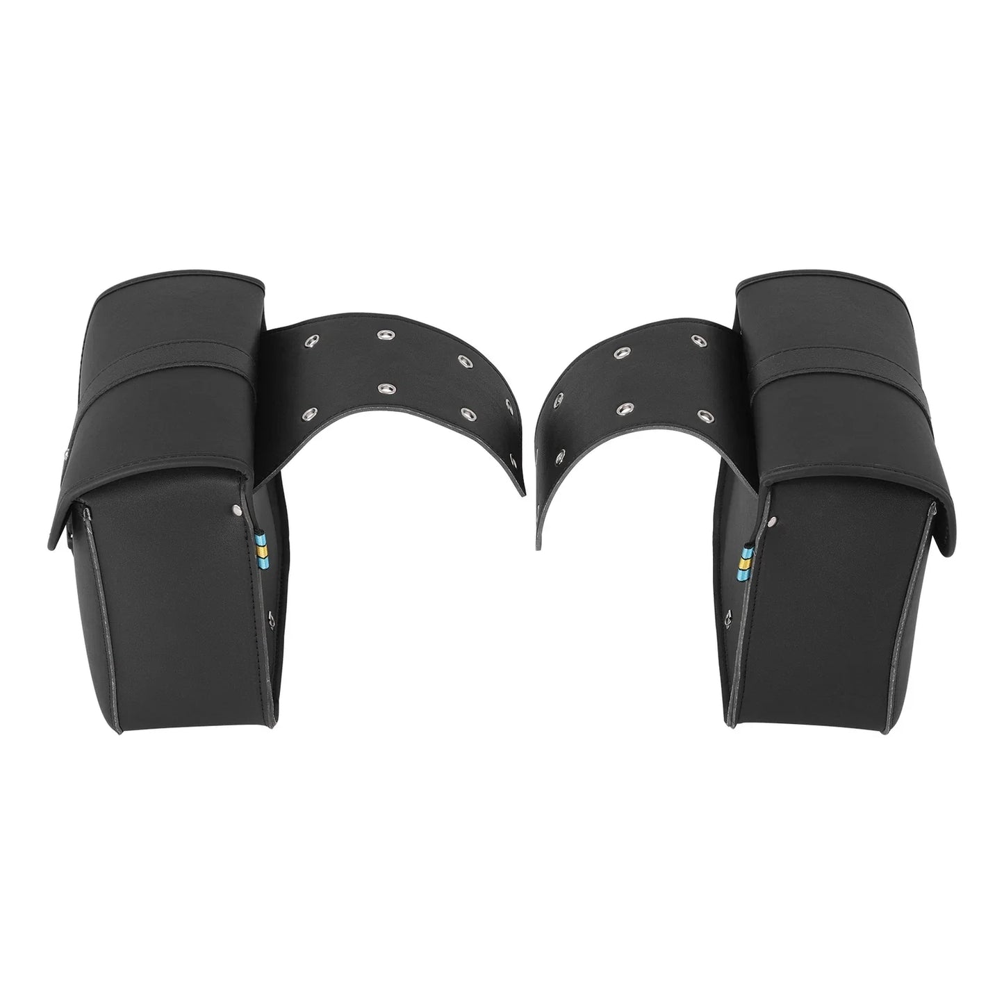 PU Leather Saddle Bags for Harley, Suzuki, Honda (Fits Various Models)