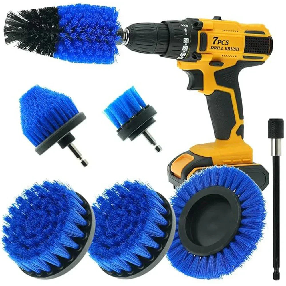 7 Pcs Drill Brush Set Power Scrubber Cleaning