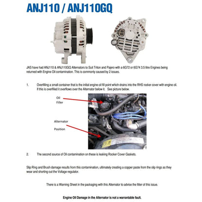 Alternator Mitsubishi Challenger PA V6 3.0L 6G72 Petrol (1998 - 2007)