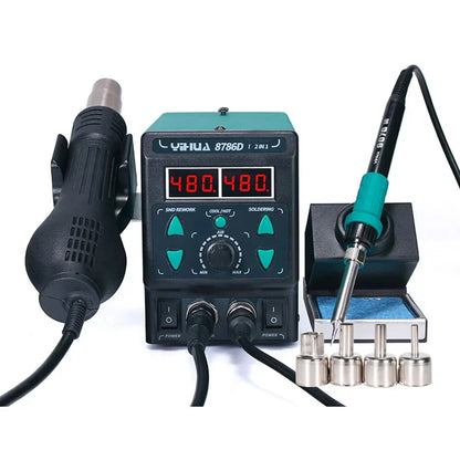 2 in 1 YIHUA 8786D Soldering Iron Hot Air Station for Soldering