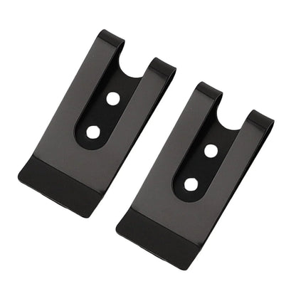 Belt Clip Hook 2 x Flat Base Manganese Steel Accessories for Vehicle